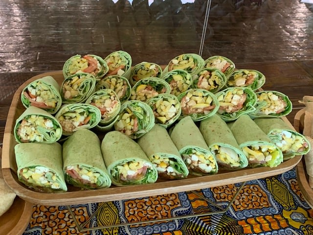 Family Fun Day 2020-Mediterranean wrap with grilled vegetables, feta, tomatoes, mixed greens and a balsamic dressing